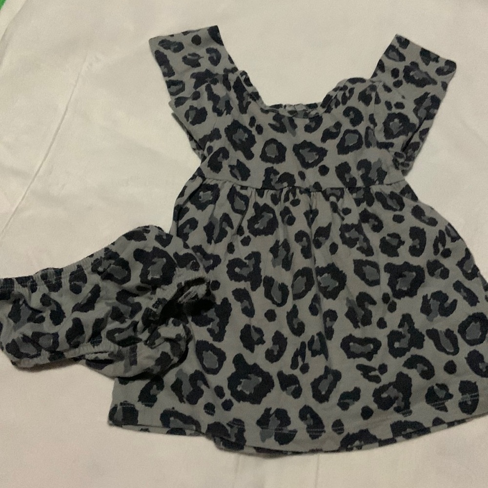 Baby girl cheetah animal print dress